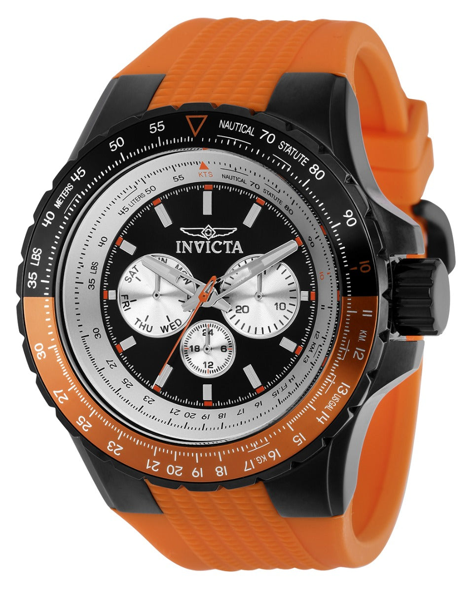 Invicta PILOT Men's Watch - 50mm, Orange Gun Metal