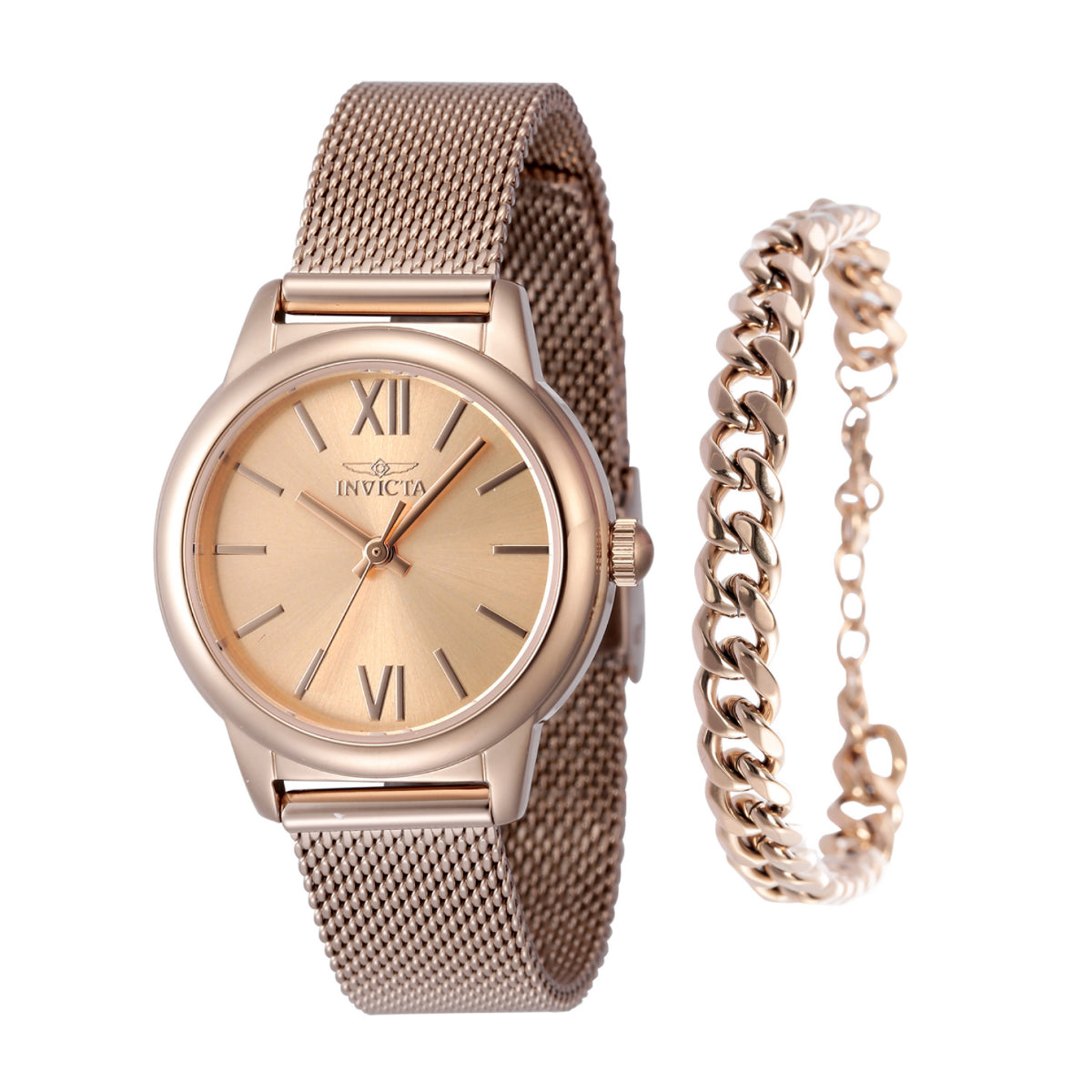 Invicta Angel Women's Watch - 30mm, Rose Gold With Bracelet Set