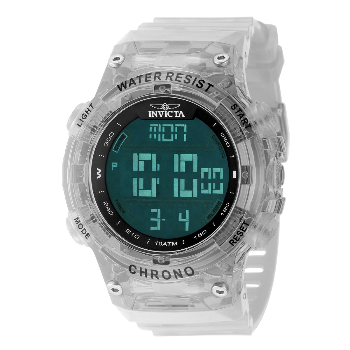 Invicta Racing F1 Digital UNISEX Watch - 52mm, Transparent Diamond