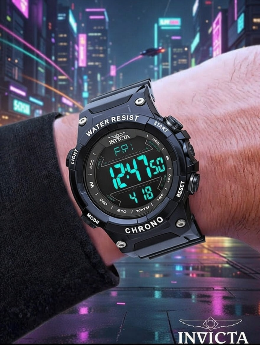 Invicta Racing F1 Digital UNISEX Watch - 52mm, MIDNIGHT BLACK