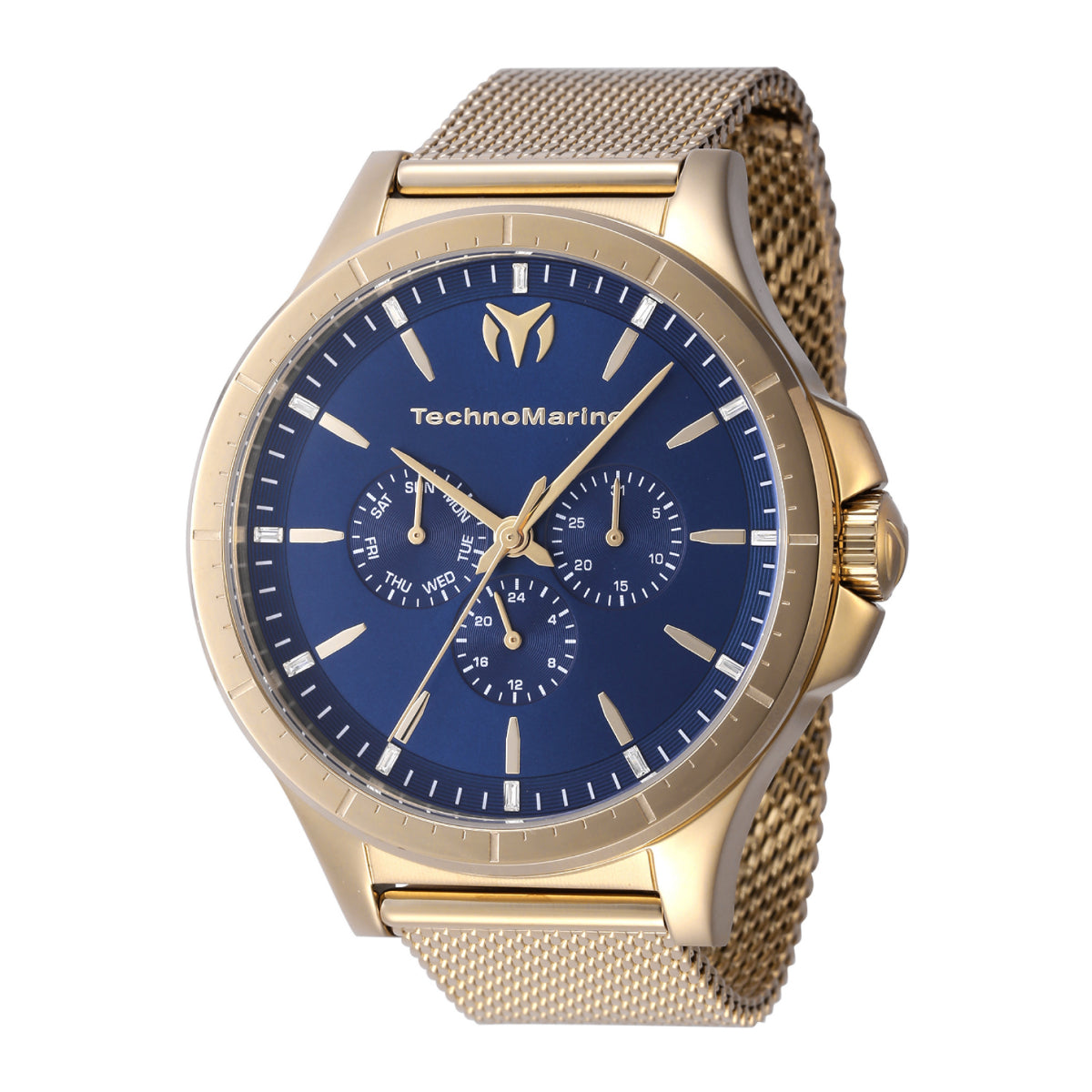 TechnoMarine MoonSun Unisex Watch - 45mm, Gold and Blue